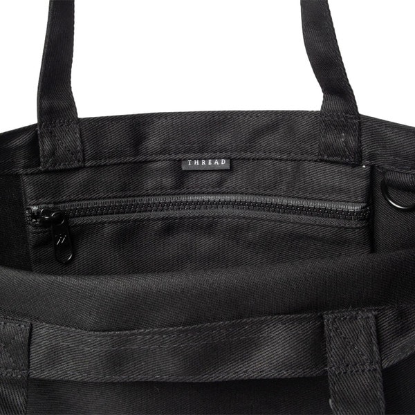 Thread tote bag black